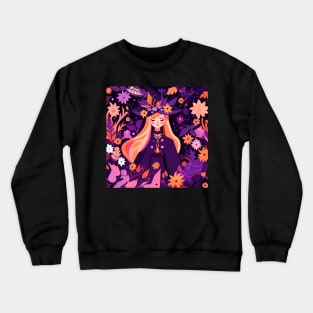 Nature witch in autumn Crewneck Sweatshirt